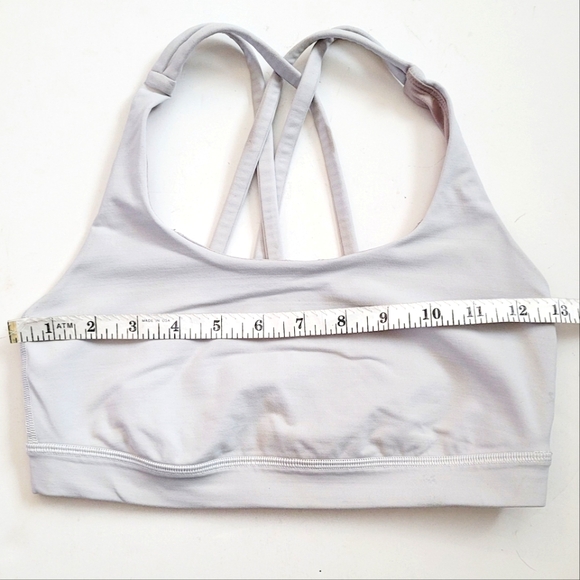 Neutral Grey strappy Sports bra - Picture 3 of 5
